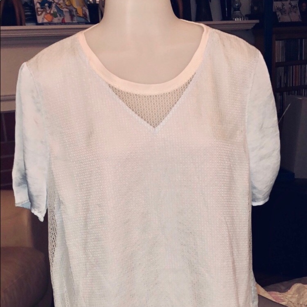 Calvin Klein Mesh and Satin Tee
